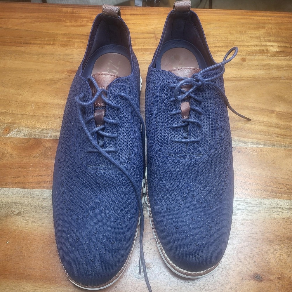 Cole Haan‎ Shoes Mens Size 13 Navy ZeroGrand Knit Oxford Lightweight C24947 Flex